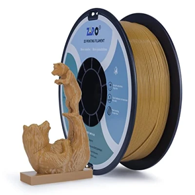 Abbildung von ZIRO PLA Filament 1.75mm, 3D Drucker Basic Color Series 1.75mm 1kg (2.2lbs), Maßgenauigkeit +/ 0.03mm, Braun