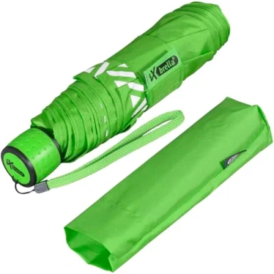 Abbildung von iX brella Mini Kinderschirm Safety Reflex extra leicht neon grün