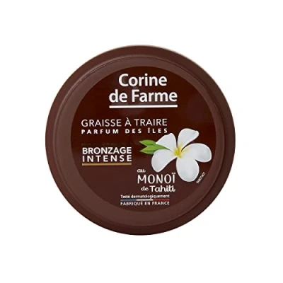 Abbildung von Corine de Farme Intensive Bräunungsfett Duft der Inseln, für Mattes oder bereits bronziert goldene und leuchtende Schal mit Monoï Tahiti Wasserbeständig unter dermatologischer Kontrolle