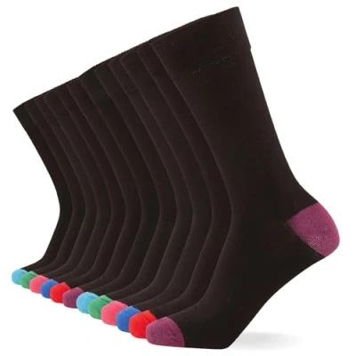 Abbildung von FM London Unisex Super Weiche Lange socken Calf Socks, Schwarz, 35 38 EU