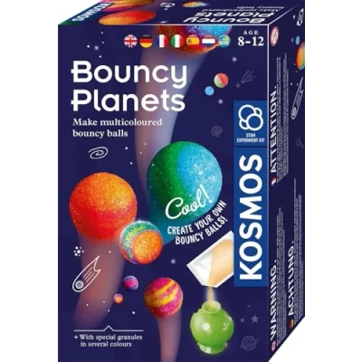 Abbildung von Kosmos 617172 Flummi Planeten, INT, Bunte Flummis selbst herstellen, Coole Farbmuster selber Mixen, Experimentierset für Kinder ab 8 Jahre, Mitbringexperiment, Aktivität Kindergeburtstag