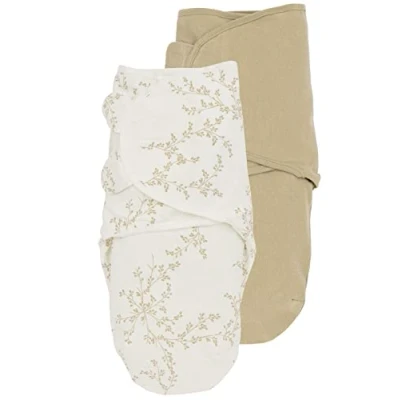 Abbildung von Meyco Baby Branches/Uni Pucksack 2er Pack, Erstausstattung Neugeborene (Pucktuch für Babys ab 0 3 Monaten, weicher Schlafkomfort, atmungsaktiv und feuchtigkeitsabsorbierend, Einschlafhilfe), Sand