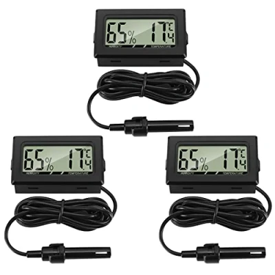 Abbildung von Thlevel 3x Mini LCD Digital Thermometer Hygrometer Temperatur Luftfeuchtigkeit Tester mit externem Sensor für Kühlschrank Gefrierschrank