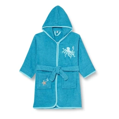 Abbildung von Playshoes Unisex Kinder Frottee Bademantel Morgenmantel, Meerestiere, 86/92
