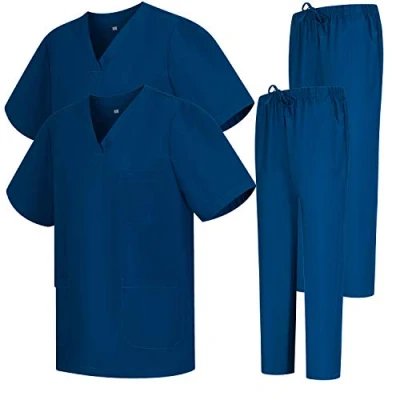 Abbildung von MISEMIYA Pack * 2 Pcs Unisex Schrubb Set Medizinische Uniform mit Oberteil und Hose ref.2 8178 Large, Weiß 22