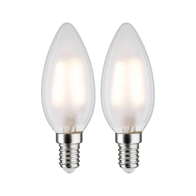 Abbildung von Paulmann 28636 LED Lampe Kerze 2x3W Leuchtmittel Matt Birne Beleuchtung 2700K E14