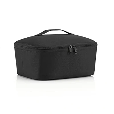 Abbildung von reisenthel coolerbag M Pocket in Schwarz Kühltasche aus recycelten PET Flaschen Ideal für das Mittagessen unterwegs