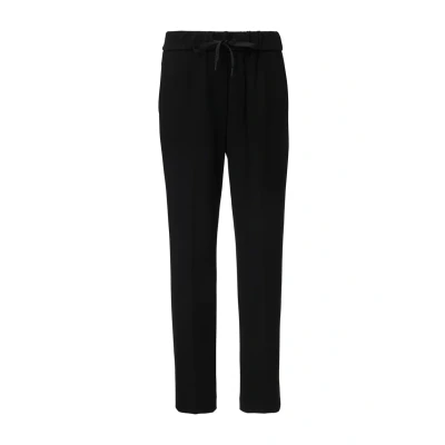 Abbildung von comma casual identity IM SLIM FIT MIT BÜGELFALTE Jogginghose, Damen, Größe: 34, Schwarz
