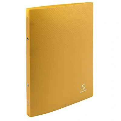 Abbildung von Exacompta 541999E Premium Ringbuch Opak aus blickdichten Kunststoff DIN A4 mit 2 Ring Mechanik perfekt für die Schule und das Büro Ordner Mappe Aktenmappe 1 Stück Zufallsfarbe