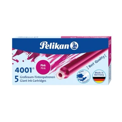 Abbildung von Pelikan 310672 Tintenpatronen 4001 pink, Etui mit 5 Großraum Patronen