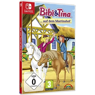 Abbildung von Bibi und Tina auf dem Martinshof Pferde Simulation Nintendo Switch