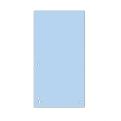 Abbildung von DONAU 100er Pack Trennstreifen/Farbe: Blau / 1/3 A4 aus 190 g/m² Recycling Karton/ 4 fach Lochung/ 23,5 x 10,5 cm/Gelocht/Trennblätter Ordner Register Trennlaschen/Made in EU