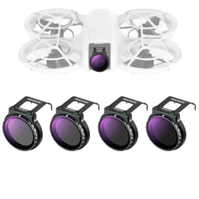Abbildung von NEEWER ND/CPL Filter Set kompatibel mit DJI NEO, 4er Pack, ND8/PL ND16/PL ND32/PL ND64/PL Graufilter Polfilter, Drone Zubehör, schlankes, mehrfach beschichtetes optisches HD Glas, FL N29