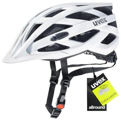 Abbildung von uvex i vo cc Leichter Allround Helm für Damen und Herren individuelle Größenanpassung erweiterbar mit LED Licht White matt 52 57 cm