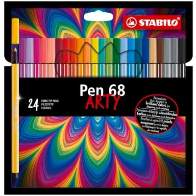 Abbildung von Premium Filzstift STABILO Pen 68 ARTY 24er Pack mit 24 verschiedenen Farben