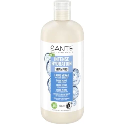 Abbildung von SANTE Naturkosmetik Intense Hydration Shampoo Aloe Vera + Mango Extrakt, veganes Pflegeshampoo für intensive Feuchtigkeit, stärkt trockenes Haar, 500 ml