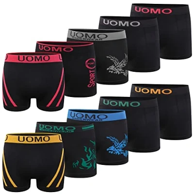 Abbildung von L&amp;K 10er Pack Herren Retroshorts Boxershorts Men Mikrofaser in 10 verschiedenen Modelle 1209 BL 3XL/4XL