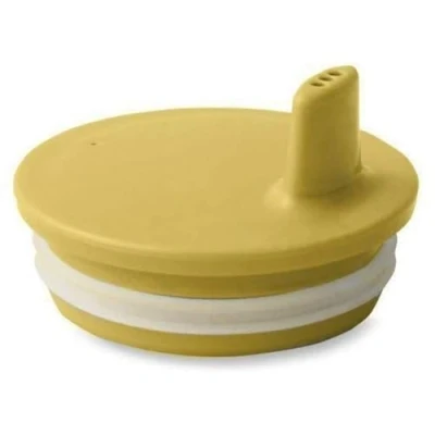 Abbildung von Design Letters Deckel für Baby und Kinder Persönliche Eco Becher (Senffarben) BPA frei BPS frei, Spülmaschinenfest, Dicht schließender Deckel, leicht, 27 g.