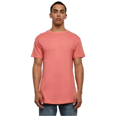 Abbildung von Urban Classics Herren Geformtes langes T Shirt, Coral, M