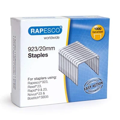 Abbildung von Rapesco 1241 923/20mm, Typ 23 verzinkte Heftklammern, 1000 Stück