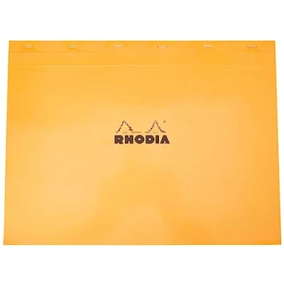 Abbildung von Rhodia 38200C Notizblock (DIN A3+, 42 x 31,80 cm, mikroperforiert, kariert, 80 Blatt) 1 Stück orange