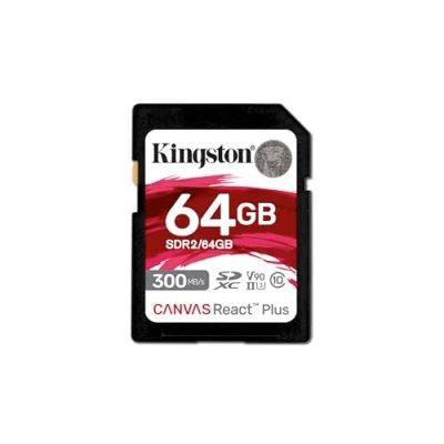Abbildung von Kingston Canvas React Plus 64GB SDXC Speicherkarte UHS II 300R/260W U3 V90 for Full HD/4K/8K SDR2/64GB