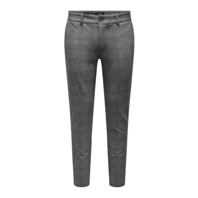 Abbildung von Only &amp; Sons Onsmark Check Pants Stoffhose, Herren, Größe: 30x30, Limestone