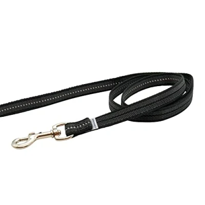 Abbildung von Gummierte Leine ohne Handschlaufe schwarz, 200 cm (2 m)
