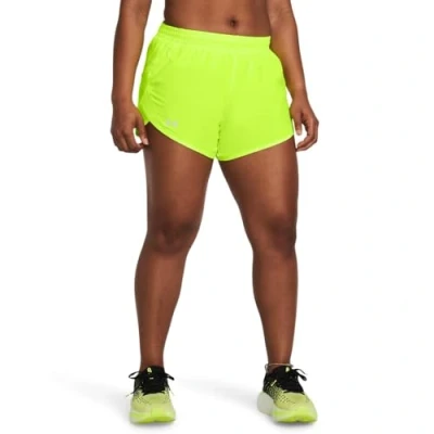 Abbildung von Under Armour FLY kurze Sporthose, Damen, Größe: Large, High vis yellow