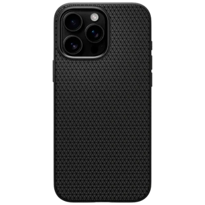 Abbildung von Spigen Liquid Air MagFit TPU Back Cover Schwarz Apple iPhone 16 Pro