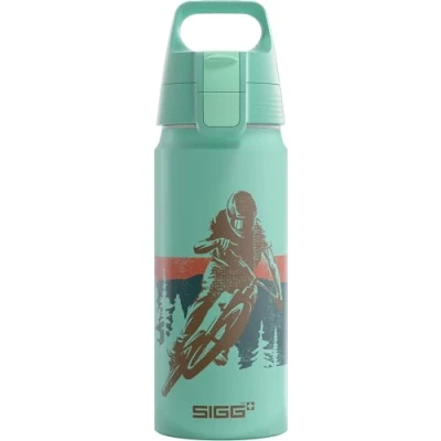 Abbildung von SIGG Alu Trinkflasche Kinder WMB ONE Race Für Kohlensäurehaltige Getränke Geeignet Auslaufsicher Federleicht BPA frei ClimatePartner Zertifiziert Sport &amp; Schule Hellblau 0,6L