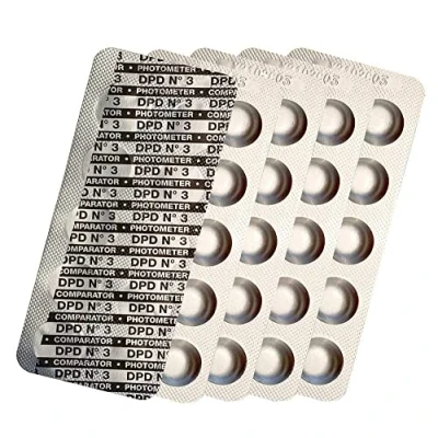 Abbildung von harren24 Photometer Testtabletten Chlor DPD1, DPD3, Aktivsauerstoff DPD4, pH Wert Phenol Red, Alkalinity M, CYA, Poollab Wassertester 50x 100x 250x 500x (DPD3 / 50x)
