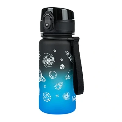Abbildung von Baagl Kinder Trinkflasche Auslaufsicher Wasserflasche 350ml, Kindergarten Schule und Sport Flasche für Mädchen Tritan (Butterfly)