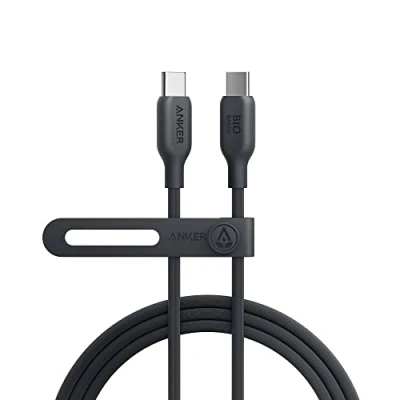 Abbildung von Anker 543 USB C auf Kabel, 240W 2.0 Bio Kabel 180cm, Kompatibel mit iPhone 16/15 Serie, MacBook Pro/Air, iPad Galaxy S24, Pixel, Switch, LG (Schwarz)