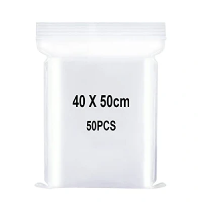 Abbildung von Druckverschlussbeutel, Verschließbare Plastiktüten, Zip Beutel Groß, Wiederverschließbare Plastikbeutel, Verdickung Haltbar, Anwendbar Decke, Kleideraufbewahrung usw. 40x50cm 50Stück
