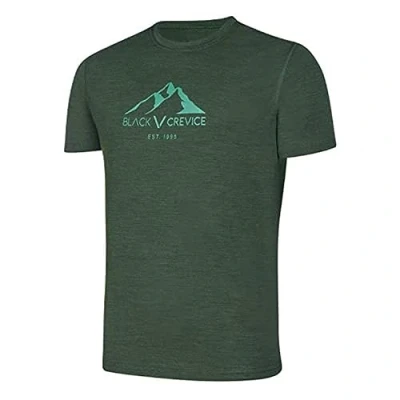 Abbildung von Black Crevice Herren Merino T Shirt,Forest Green, M