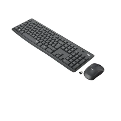 Abbildung von Logitech MK295 kabelloses Tastatur Maus Set mit SilentTouch Technologie, Shortcut Tasten, optischer Spurführung, Nano USB Empfänger, verzögerungsfreier Drahtlosverbindung, IT QWERTY Layout Graphit