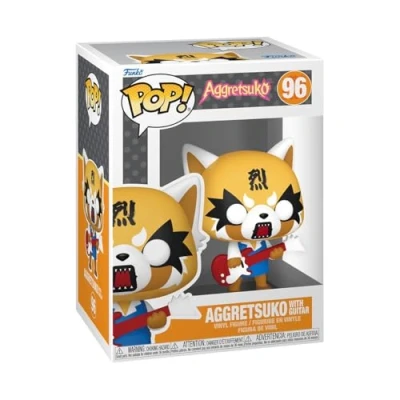 Abbildung von Funko Pop! Sanrio: Aggretsuko mit Guitar Vinyl Sammelfigur Geschenkidee Offizielle Handelswaren Spielzeug Für Kinder und Erwachsene Anime Fans Modellfigur Sammler Display