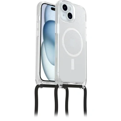 Abbildung von OtterBox React Necklace Hülle mit MagSafe für iPhone 15, ultraschlanke, schützende Verstellbarer und Abnehmbarer Handykette, Getestet nach Militärstandard, Stardust