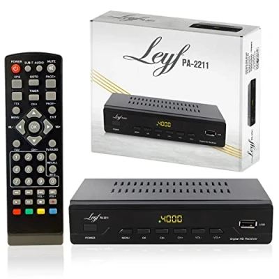 Abbildung von LEYF PA 2211 Kabel Receiver DVB C Digitales Kabelfernsehen Full HD TV(DVB / C2, HDTV, T/T2, HD, SCART, USB) für alle Kabelanbiete