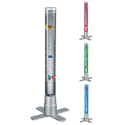Abbildung von Reality Leuchten RL LIVE YOUR LIGHT Wassersäule Motion R50711187, Kunststoff titanfarbig, inkl. 2.4 Watt RGB LED mit Farbwechsel, 3 Deko Fische
