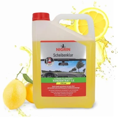 Abbildung von NIGRIN Scheibenklar Konzentrat 1:4, Liter, Citrus, 3 gelb