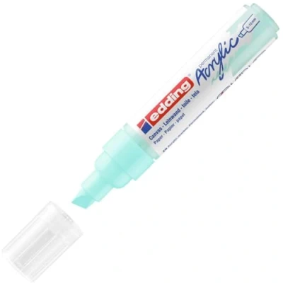 Abbildung von edding 5000 Acrylmarker breit pastell blau 1 Acrylstift wasserfest breite Keilspitze 5 10 mm Acryl Farben zum Malen auf Leinwand, Malpapier und Holz Acrylstifte für Steine