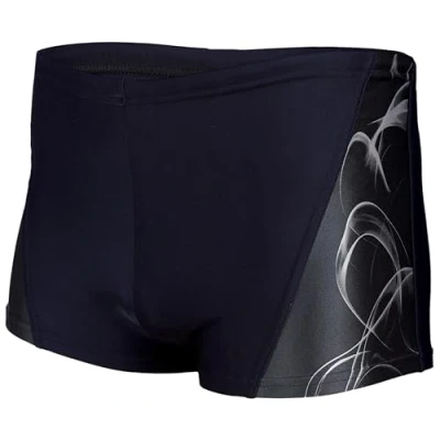 Abbildung von Aquarti Herren Kurze Badehose mit Streifen, Farbe: 16201 Schwarz/Graphit, Größe: 7XL