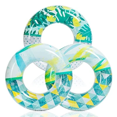 Abbildung von JOYIN 3 Pack Aufblasbarer Schwimmreifen mit Glitzern 32.5&quot;/82.55cm, Schwimmring, Sommer Wasser groß, Pool Floats Spielzeug für Schwimmbad Partydekorationen, Strand, Outdoor Partyzubehör