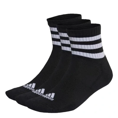 Abbildung von adidas Performance 3STRIPES Cushioned Midcut Sportsocken Black white, Größe: 34 36, white