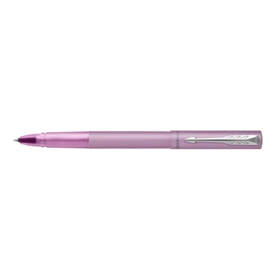 Abbildung von Parker Vector XL Tintenroller Fliederfarbene Metallic Lackierung auf Messing Feine Schreibspitze mit schwarzer Nachfülltinte Geschenkbox