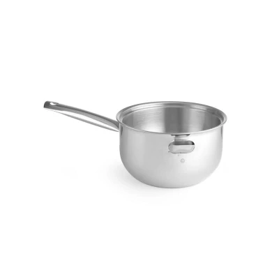 Abbildung von HENDI Stieltopf doppelwandig 1 Liter Edelstahl mit Wasserbehälter 33 x 16,5 9,5 cm, Gastro Wasserrbadtopf