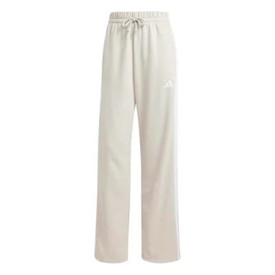 Abbildung von adidas Damen Essentials 3 Stripes Open Hem French Terry Pants, Wonder Alumina/White, M