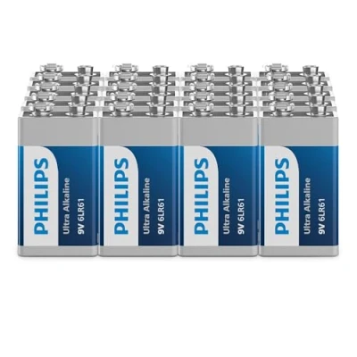 Abbildung von Philips Ultra 9V Alkali Batterien, 6LR61 Für Rauchmelder und Radios, 20 Stück